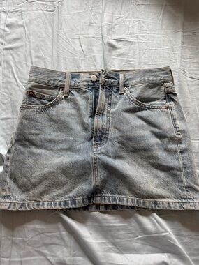 Aritzia Light Blue Denim Mini Skirt